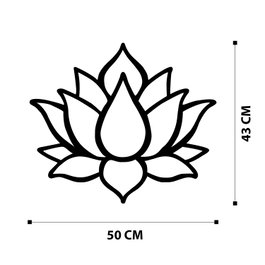 Wallity Lotus Flower 1 Metal Decor Negro